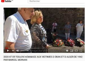 video 2020 07 05 TOULON-HOMMAGE AUX VICTIMES D ORAN ET D ALGER DE 1962